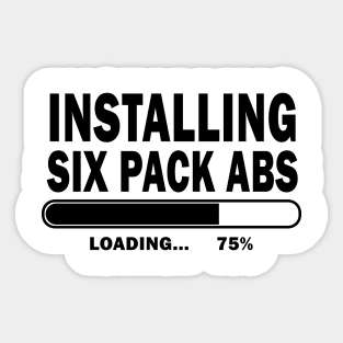 Installing Six Pack Abs Sticker